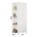 Ver imagem 6 de Guarda Roupa Infantil Gutti 2 Portas Flex 3 Cores em 1 Branco