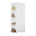 Ver imagem 5 de Guarda Roupa Infantil Gutti 2 Portas Flex 3 Cores em 1 Branco