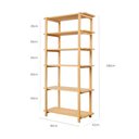 Ver imagem 2 de Estante Laguna 6 Prat 180ax90lx42p em Madeira Cor Mel