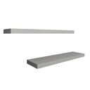 Ver imagem 2 de Kit 2 Prateleiras Retas Decorativas com Suporte Invisível Mdf 60x15 Plancasa:cinza Cristal Tx
