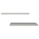 Ver imagem 3 de Kit 2 Prateleiras Retas Decorativas com Suporte Invisível Mdf 60x15 Plancasa:cinza Cristal Tx