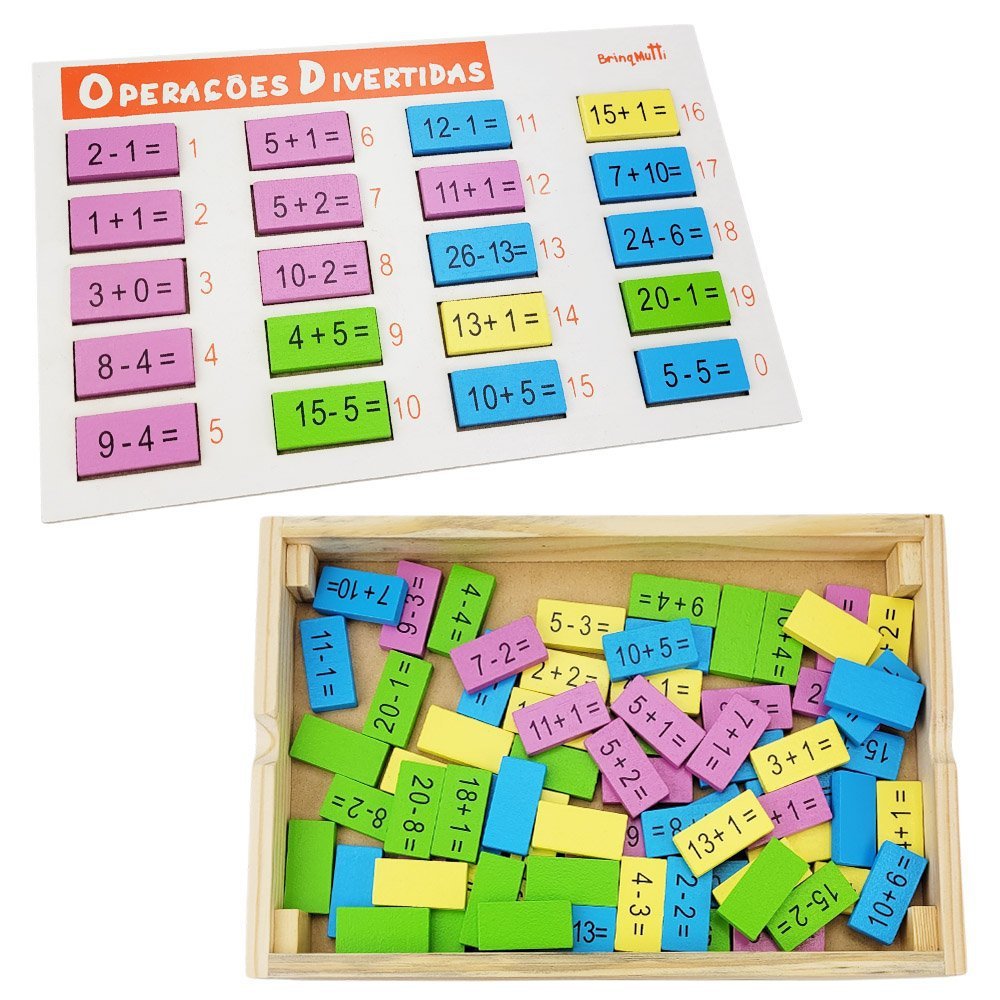 Jogo Pedagógico Infantil Operações Divertidas Matemáticas | MadeiraMadeira