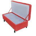Ver imagem 2 de Recamier Bau Bia 80cm Suede Vermelho - Dominic Decor