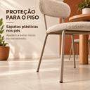 Ver imagem 6 de Conjunto Mesa 150cm Organica Redonda 6 Cadeiras Ferro Jantar:Boucle Bege