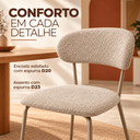 Ver imagem 5 de Conjunto Mesa 150cm Organica Redonda 6 Cadeiras Ferro Jantar:Boucle Bege
