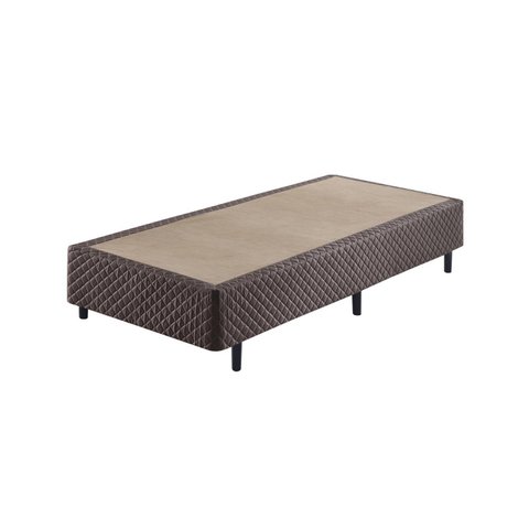 Sommier Solteiro Eco Bordado 88x188x40cm Marrom Ecoflex