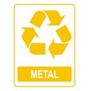 Ver imagem 2 de Lixeira Seletiva para Metal Amarela Tampa Basculante 40,5l