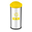 Ver imagem 1 de Lixeira Seletiva para Metal Amarela Tampa Basculante 40,5l