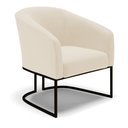 Ver imagem 4 de Sofá Namoradeira e 2 Poltronas Base Industrial Preto Stella Linho Bege A19 D03 - D'Rossi