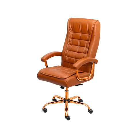 Cadeira Escritorio Oslo - Caramelo | Dourado:red Gold