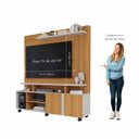 Ver imagem 6 de Estante para TV e Home Theater até 55 Polegadas 100% MDF 160CMX182,5cm 2 Portas Valência Dourado