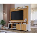 Ver imagem 7 de Estante para TV e Home Theater até 55 Polegadas 100% MDF 160CMX182,5cm 2 Portas Valência Dourado