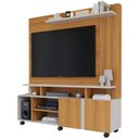 Ver imagem 2 de Estante para TV e Home Theater até 55 Polegadas 100% MDF 160CMX182,5cm 2 Portas Valência Dourado