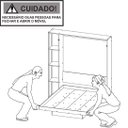Ver imagem 6 de Cama Retratil de Parede Casal Cm8014 Amendoa Tecno Mobili