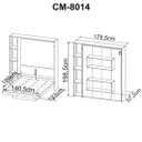 Ver imagem 4 de Cama Retratil de Parede Casal Cm8014 Amendoa Tecno Mobili