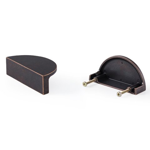 Kit 6 Puxador Armario Puxador Concha para Gaveta Puxadores Coloniais Armarios Comoda Cozinha: Bronze