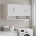 Ver imagem 1 de Armário Aéreo Lavandeira Cozinha Minimalista 4 Portas em Mdf