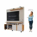 Ver imagem 6 de Estante para TV e Home Theater até 55 Polegadas 100% MDF 160CMX182,5cm 2 Portas Valência Branco