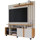 Ver imagem 2 de Estante para TV e Home Theater até 55 Polegadas 100% MDF 160CMX182,5cm 2 Portas Valência Branco