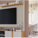 Ver imagem 5 de Estante para TV e Home Theater até 55 Polegadas 100% MDF 160CMX182,5cm 2 Portas Valência Branco