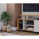 Ver imagem 4 de Estante para TV e Home Theater até 55 Polegadas 100% MDF 160CMX182,5cm 2 Portas Valência Branco