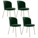 Ver imagem 1 de Kit 4 Cadeiras Sala de Jantar Estofada Gavi Arena L02 Couríssimo Verde Musgo - Lyam Decor
