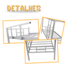 Cama Beliche Solteiro Aço com Escada e Grade de Proteção Reforçada Suporta até 150kg Itagold - 5