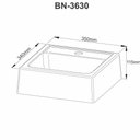 Ver imagem 2 de Cuba para Banheiro Branca 35x11,5x34cm Bn3630 Tecno Mobili Branco