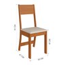Conjunto Sala de Jantar 1 Mesa Tampo MDF Redondo 4 Cadeiras Malta - 6