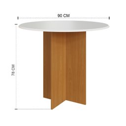 Conjunto Sala de Jantar 1 Mesa Tampo MDF Redondo 4 Cadeiras Malta - 3