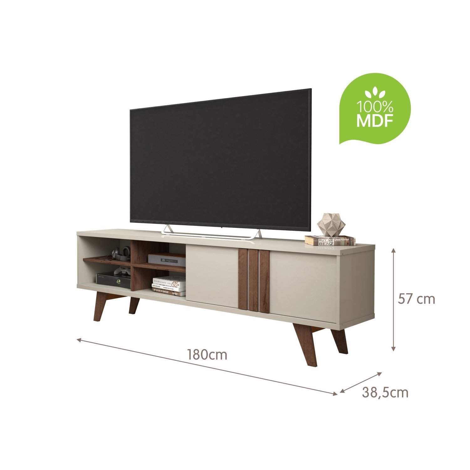 Rack Bancada para TV até 60 Polegadas Linhares Espresso Móveis - 3