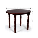 Ver imagem 2 de Mesa Dalas Redonda Tampo Mdf 30Mm Imbuia 