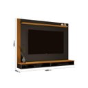 Ver imagem 3 de Painel DAV 1,40m Para TV Até 55'' Tampo em MDF Com Bordas Laqueadas e Acabamento Ripado e Nichos Por