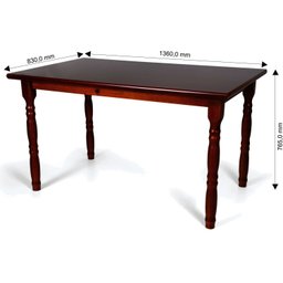 Mesa Dalas 136X83Cm Tampo Mdf 30Mm Imbuia  - 2