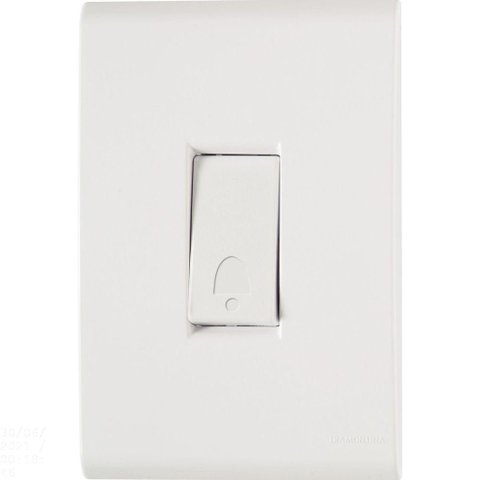 Conjunto 4x2 com 1 Pulsador Campainha Tramontina Liz 10 a 250 V Branco Tramontina