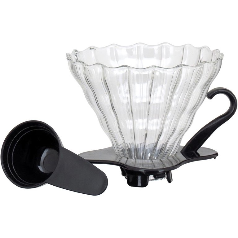KANNE SUPORTE FILTRO CAFÉ 10x12x12cm BOROSILICATO TRANSP COM ACESSORIO