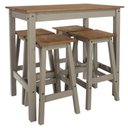 Ver imagem 5 de Mesa Alta e 4 Banquetas de Madeira Maciça Cinza Lavado