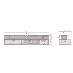 Rack Para TV Dakar II 2 Gavetas em MDF/Madeira Maciça - 3