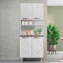 Ver imagem 3 de Paneleiro Armário de Cozinha Aço 80cm com 4 Portas Multimóveis Cr20529 Branco
