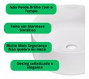 Ver imagem 4 de Kit 2 Cuba Casal Redonda Sobrepor Gabinete Apoio Lavatório Banheiro 35x35