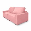 Ver imagem 3 de Sofá 3 Lugares Moderno Contemporâneo Sala Recepção Suede:rosa