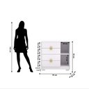 Ver imagem 2 de Cômoda Sapateira Ilha Bela 1 Porta 4 Gavetas - Branco/Camarim Flex