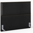 Ver imagem 1 de Cabeceira Cama Box Casal Com Tachas 140 cm Vicenza L02 Couríssimo Preto - Lyam Decor