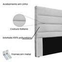Ver imagem 4 de Cabeceira Queen 160cm Linho Rústico La Italiana Branco