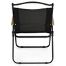 Cadeira Dobrável de Praia e Acampamento Ultra Leve em Tecido e Metal - Preto - 5