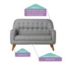 Ver imagem 4 de Sofá Infantil Montessori 2 Lugares Linho Comfort Casatema MadeiraOriginals