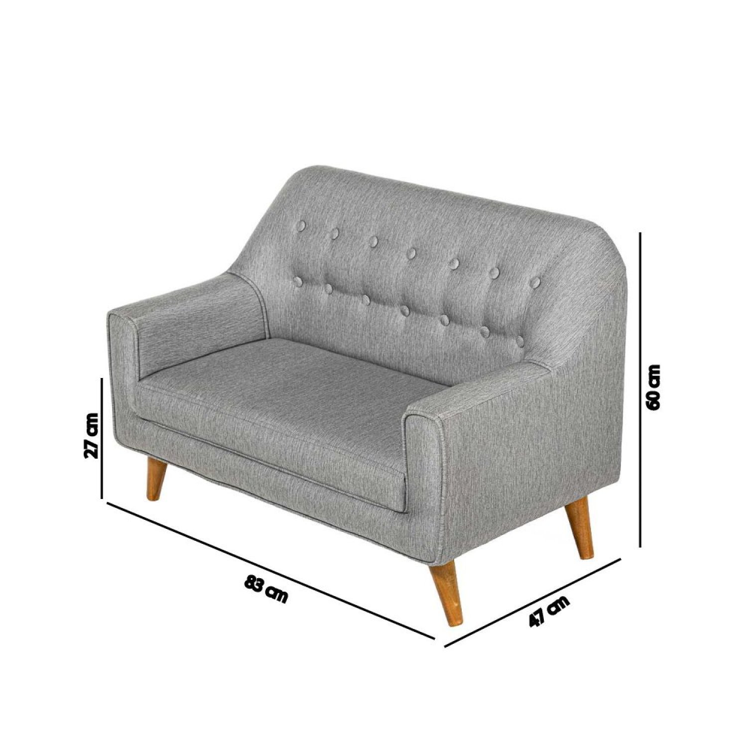 Sofá Infantil Montessori 2 Lugares Linho Comfort Casatema - 7