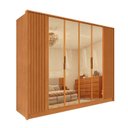 Ver imagem 5 de Guarda Roupa Casal Ripado 6 Portas 6 Gavetas 275cm com 4 Portas Reflecta com LED