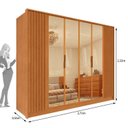 Ver imagem 6 de Guarda Roupa Casal Ripado 6 Portas 6 Gavetas 275cm com 4 Portas Reflecta com LED