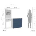Ver imagem 4 de Cômoda Penteadeira Porto 4 Gavetas com Espelho 149x160cm Azul/Branco 240889